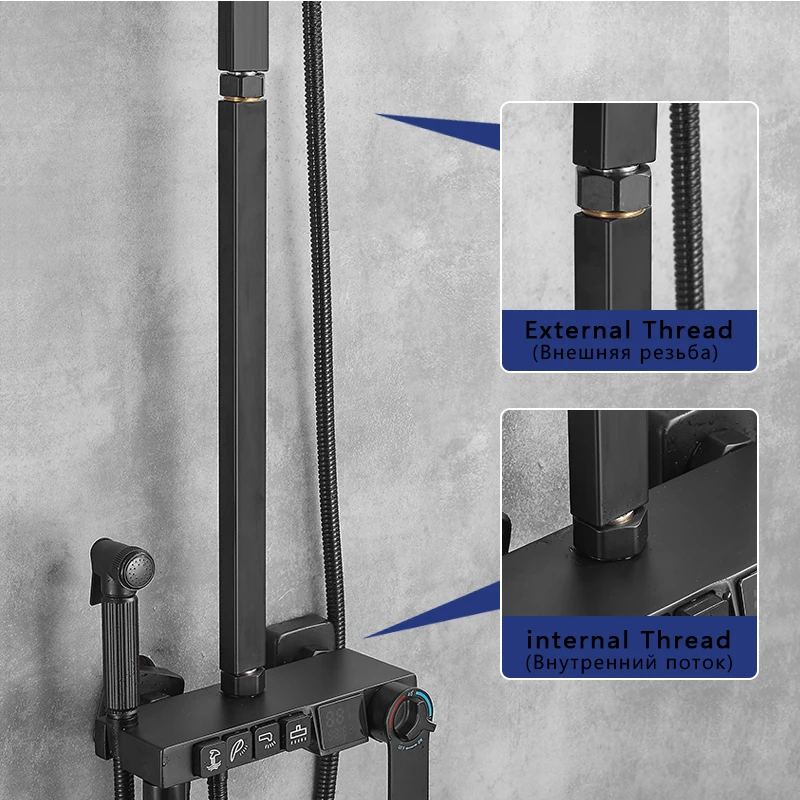 Латунная круглая/квадратная удлинительная труба для душа смеситель с