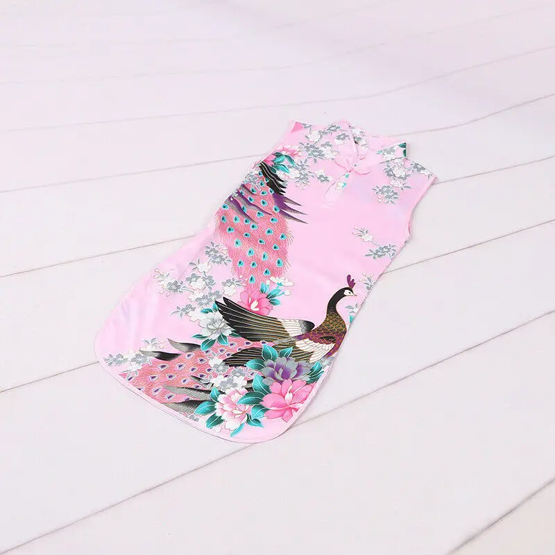 Новинка 2020 детское платье в стиле ретро для девочек китайское мини-платье Ципао с