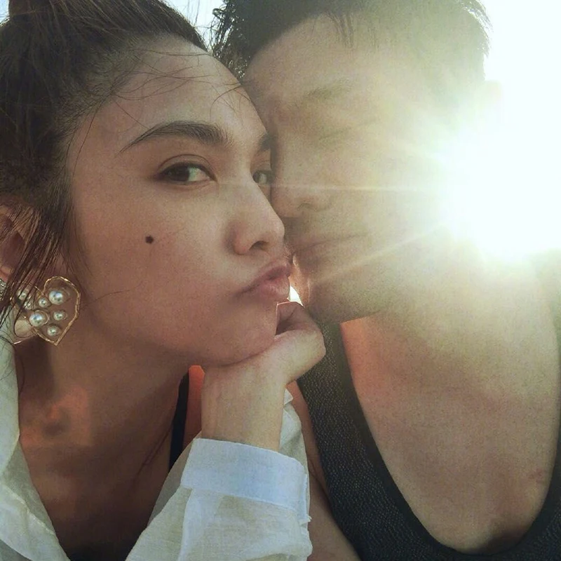 GHIDBK Boho Романтическая звезда и сердце жемчуг ушные манжеты большое акриловое