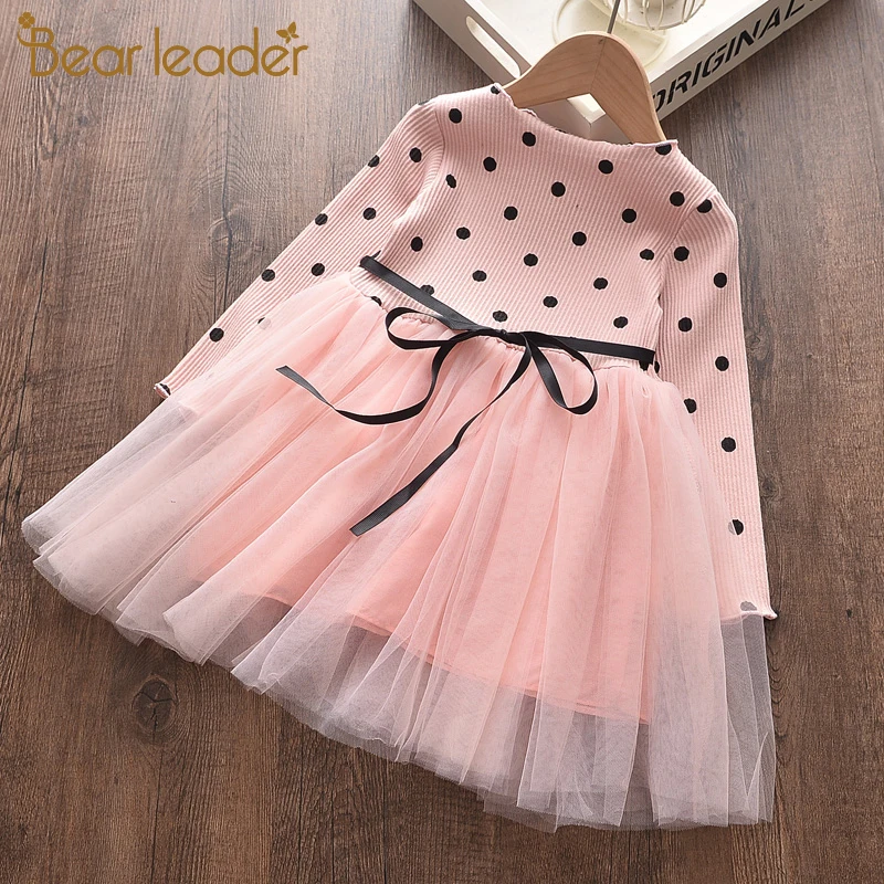 

Bear Leader Girls Princess Dress New Autumn Girl Sweaters Knitted Dresses Casual Outfits Kids Children Preppy Clothing 2 6 Years
