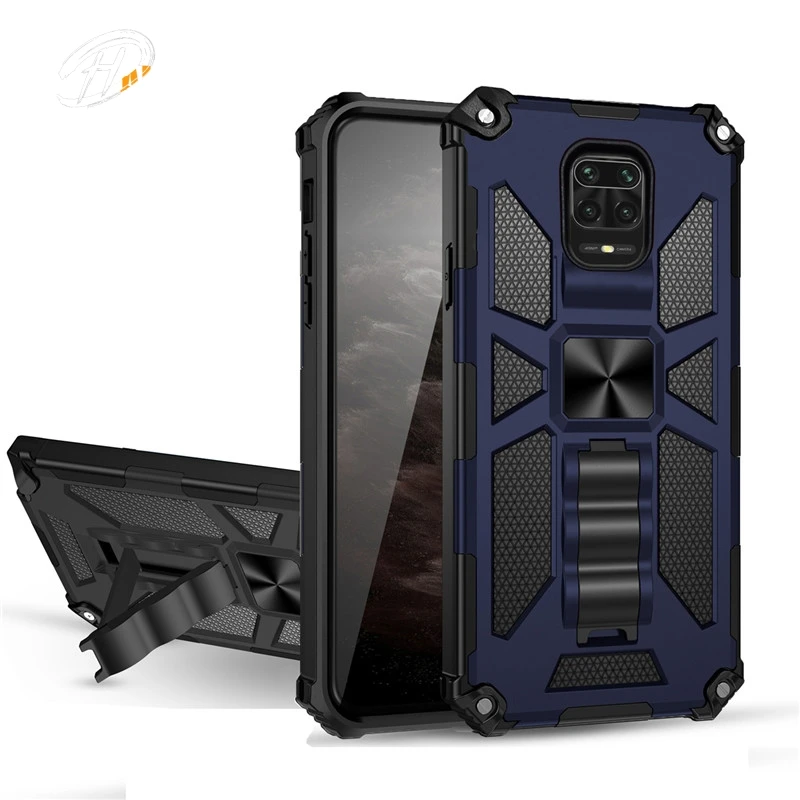 

For Xiaomi Redmi Note 9S Case Luxury Shockproof Armor Bumper Case For Redmi Note 9 Pro Max Magnetic Car Holder Case