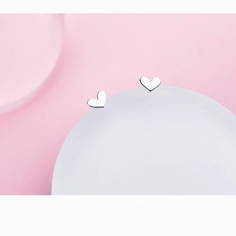 

La Monada Stud Earrings For Women Silver 925 Minimalist Heart Fine Women Earrings Jewelry Stud Earrings 925 Sterling Silver