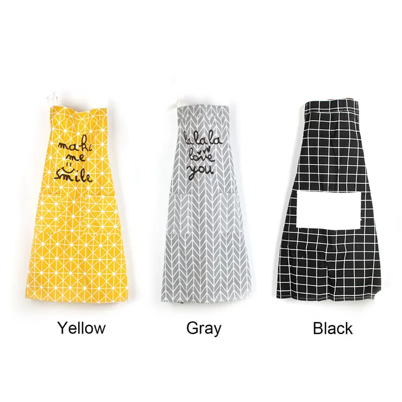 Multifunctional Cotton And Linen Kitchen Cooking Baking Apron Cute Country Style Aprons For Woman Man Pinafore | Дом и сад