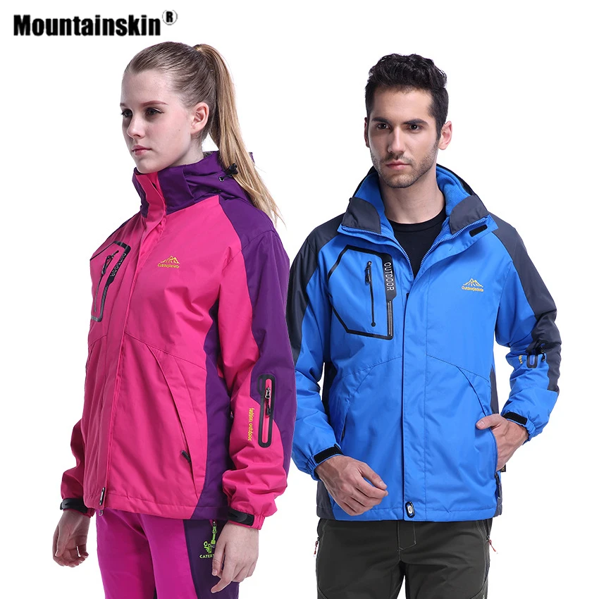 Mountainskin для мужчин и женщин зимние 2 шт. флисовые походные куртки спорта на
