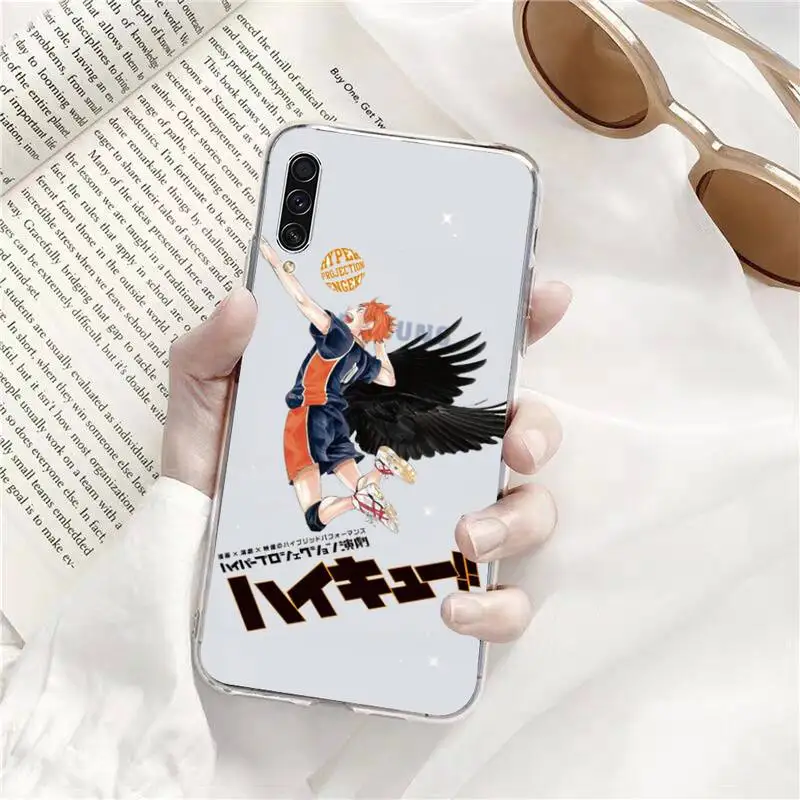 

haikyuu Anime volleyball boy Phone Case Transparent For Samsung Galaxy A71 A21s S8 S9 S10 plus note 20 ultra