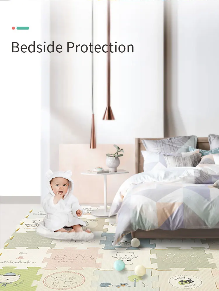 BabyGo 9 шт. детские головоломки игровой коврик XPE пены водонепроницаемый 82*82*2 см утолщенный детский ползающий коврик для гостиной активности напольный коврик