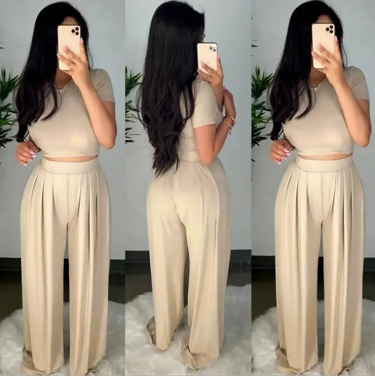 Модные популярные новые продукты Женский Повседневный костюм широкие брюки