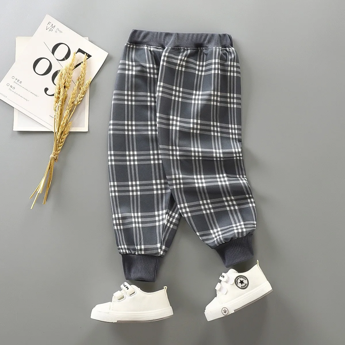 Kids Autumn Pants Fashion Trendy Children Trousers Boys Casual Sweatpants 9m-6y Long Pant For Elastic Waist 2021 NEW | Детская одежда и