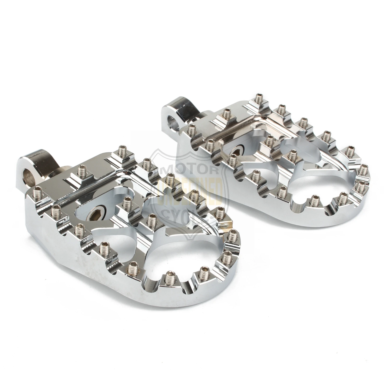 MX Foot Pegs Motorcycle Wide Fat Footpegs Bobber 360 Roating Footrests For Harley Dyna Fatboy Sportster Iron 883 Street Bob