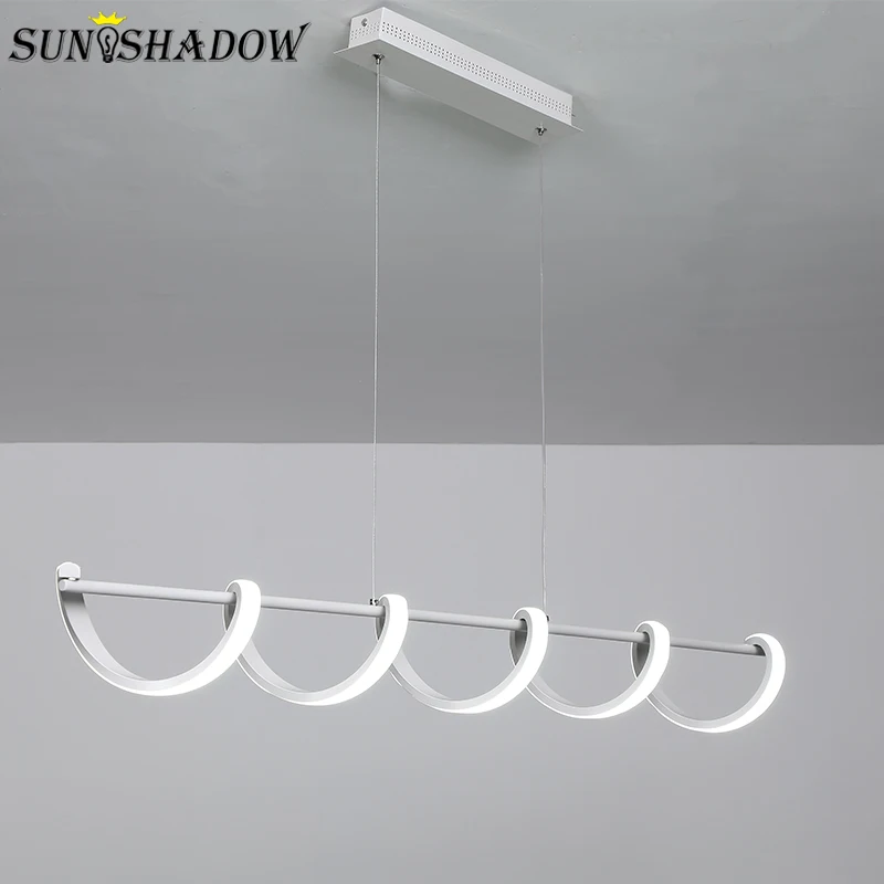 Современный светодиодный подвесной светильник белый металлический Потолочный