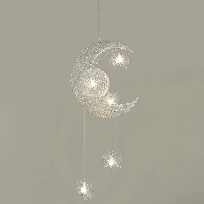 Современный Креативный Луна Алюминий подвесной светильник с Спальня подвесные