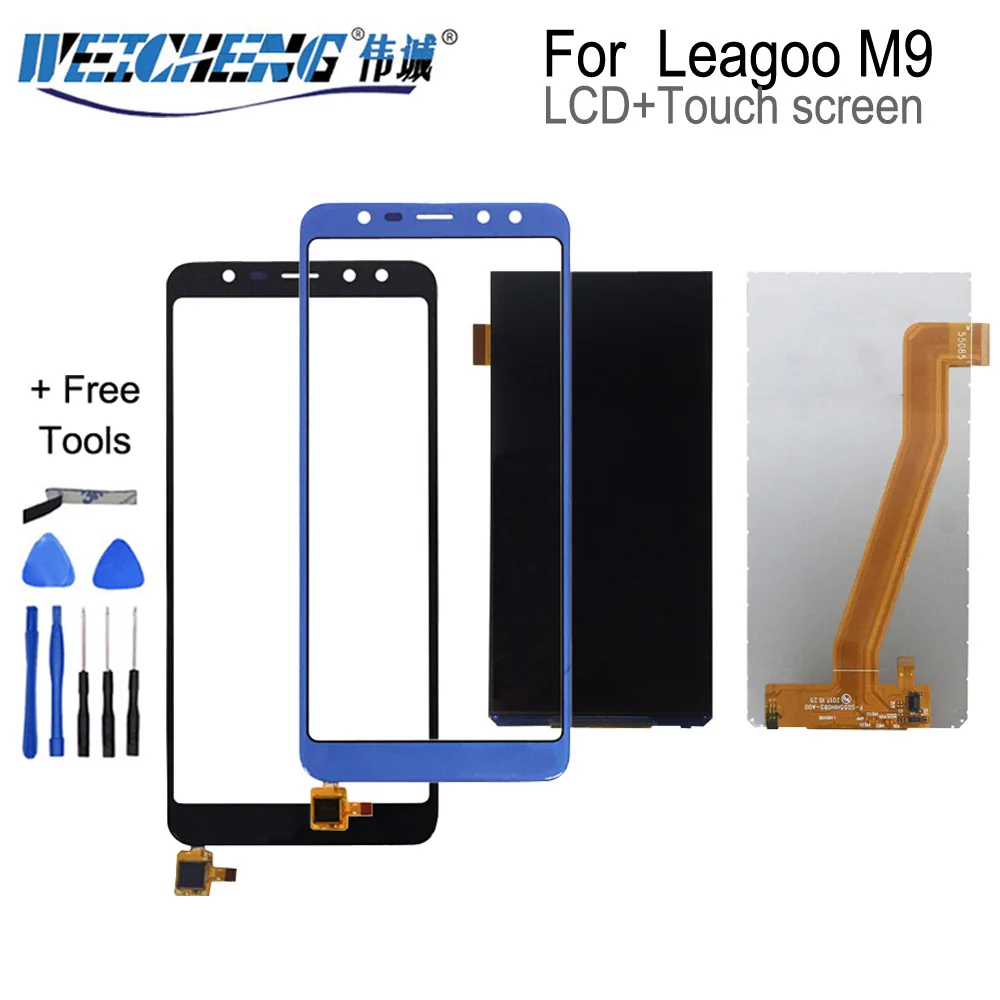 WEICHENG 640*1280 качество Протестировано для Leagoo M9 ЖК дисплей Дисплей + Сенсорный экран