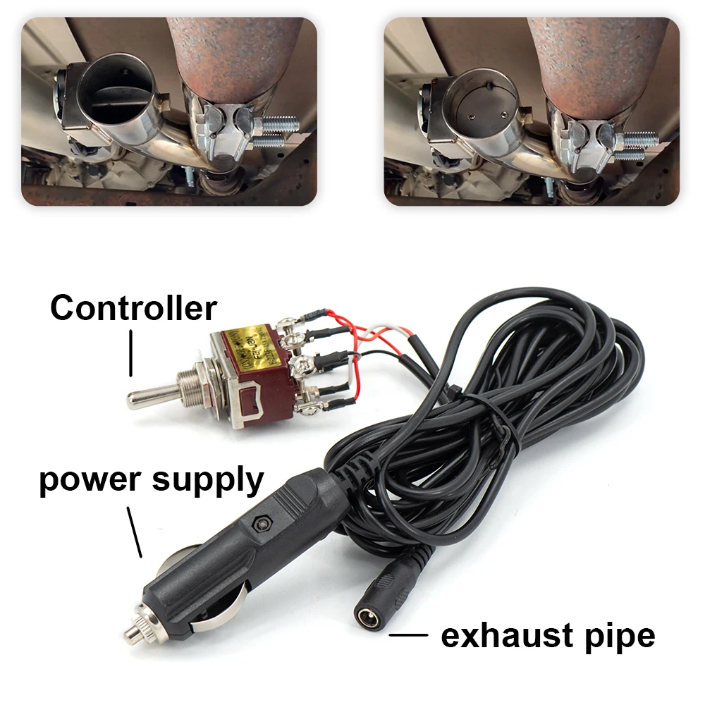 2.0 inch 2.5 3.0 SS304 Y Pipe exhaust cutout Electric Exhaust cut out Down bypass valve switch button |