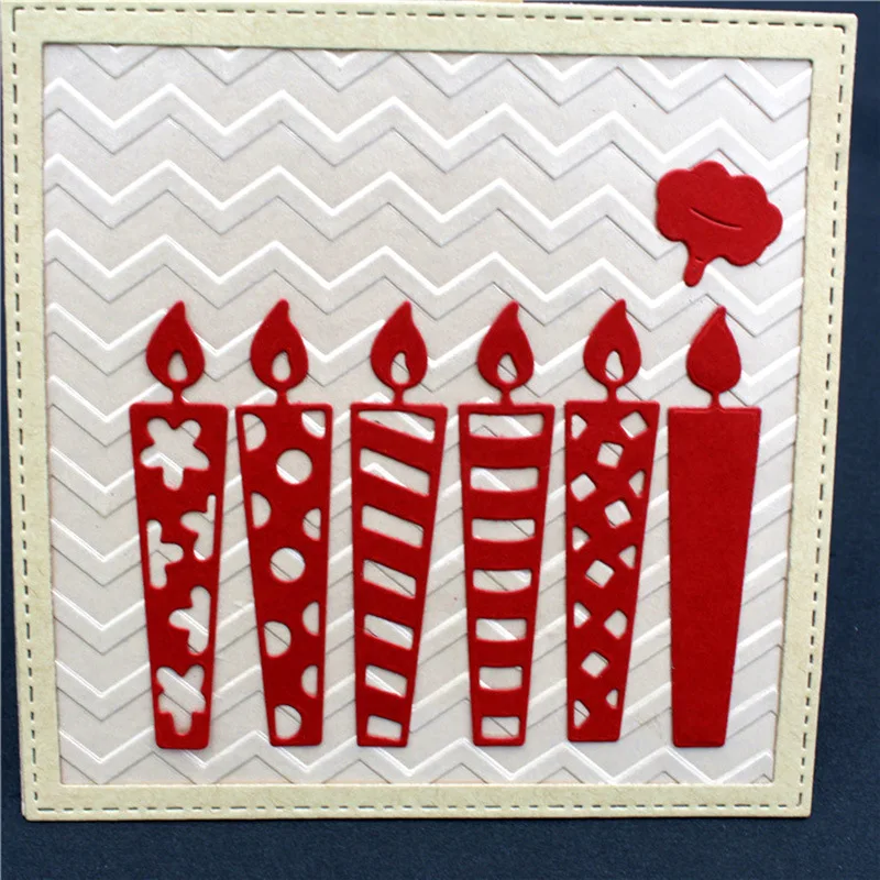 

Candle Metal Cutting Dies Scrapbooking Photo Album Card Paper DIY Stencil Embossing Craft Template Blade Punch Knife Mould