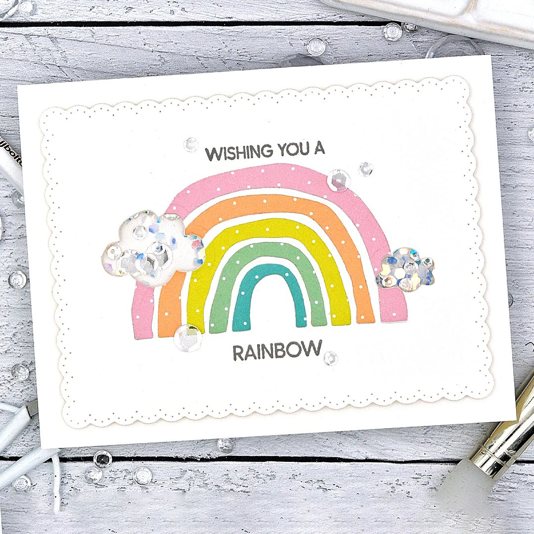 

Rainbow Clouds New Arrival 2021 Cutting Dies Scrapbook Dariy Decoration Stencil Embossing Template DIY Greeting Card Handmade