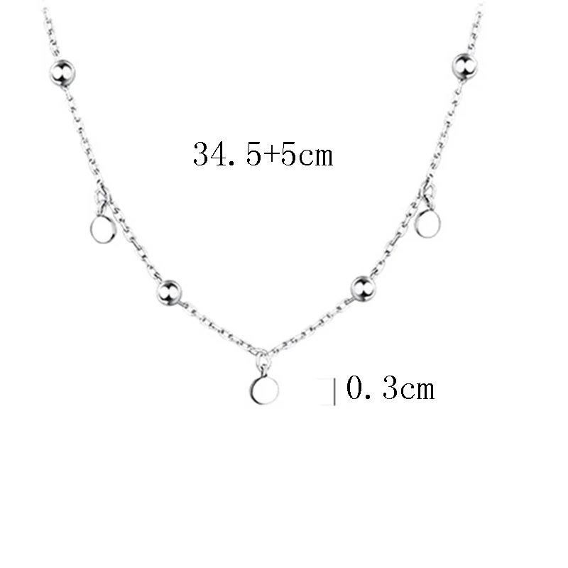 

2021 New Silver Color Small Piece Choker Necklace For Women Girls Minimalist Jewelry Cute Accessories Gift Necklace Woman