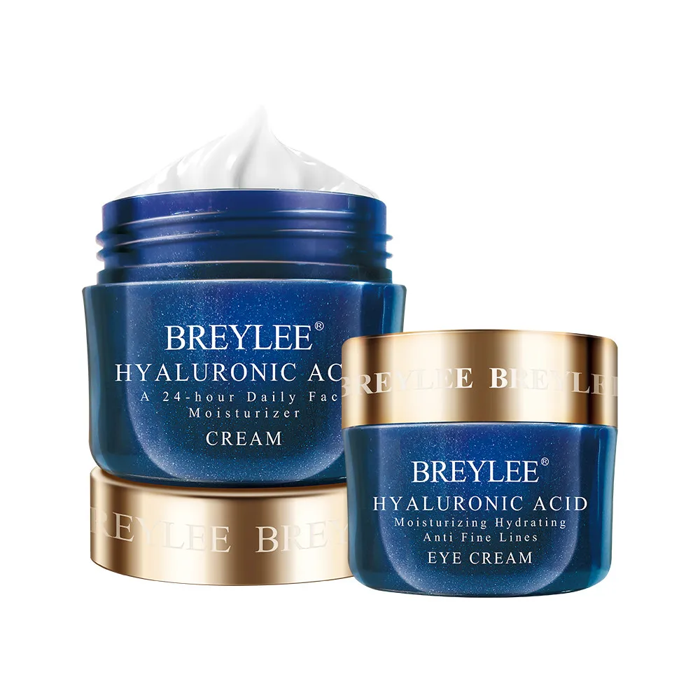 Face and Eye Cream Breylee крем для лица гиалуроновая кислота набор гиалуроновой кислоты увлажняющий Крем Сыворотка для лица крем для глаз улучшает сухость грубая отбеливание ремонт - Вес нетто: Face and Eye Cream