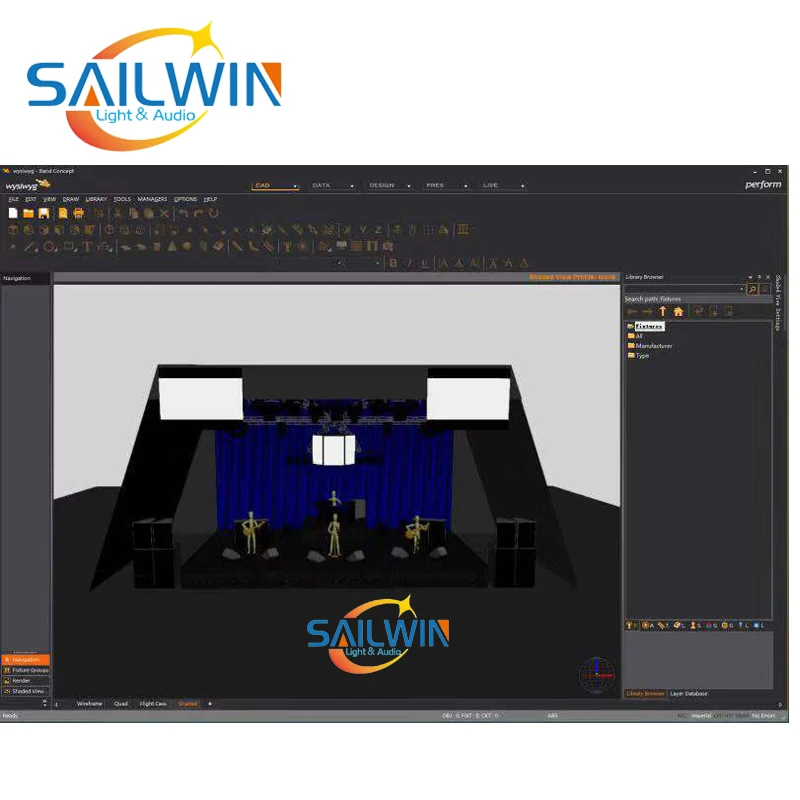 SAILWIN сценический свет WYSIWYG R40 ключ английская версия 40 R40 собака Преформа зашифрованная собака освещение Театральная сцена место представления
