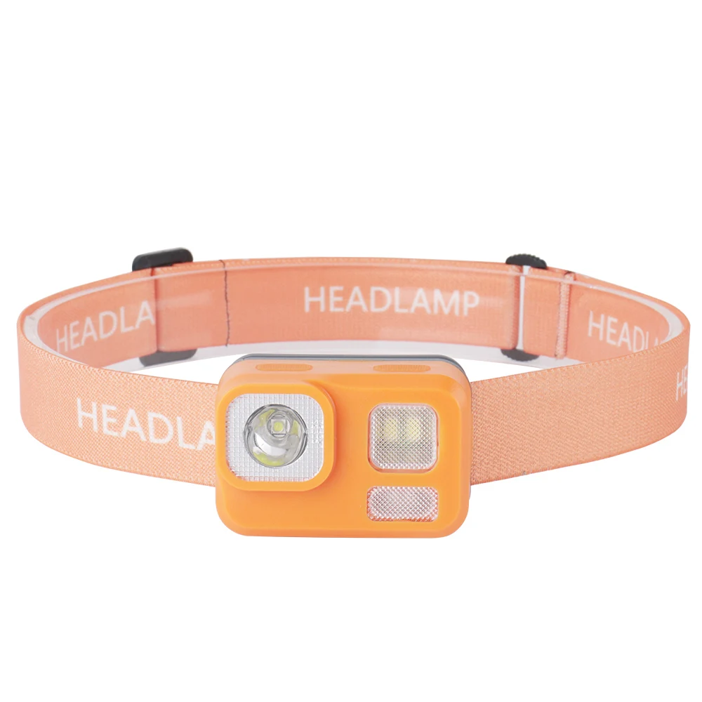 body color Orange BORUiT B29 мини светодиодный светильник-вспышка налобный фонарь Портативный водонепроницаемый головной светильник для кемпинга Лампа для охоты рыболовный Головной фонарь светильник - Испускаемый цвет: body color Orange