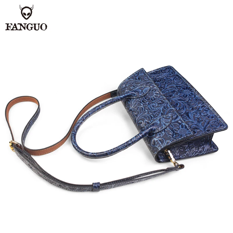 Женская сумка-портфель из натуральной кожи оригинальный клатч на ремне через