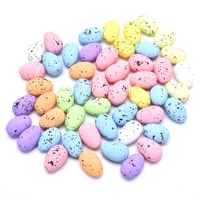 50pcs colorful happy easter artificial egg decoration for home party diy craft kids gift favor easter decor accessories 3cm2cm