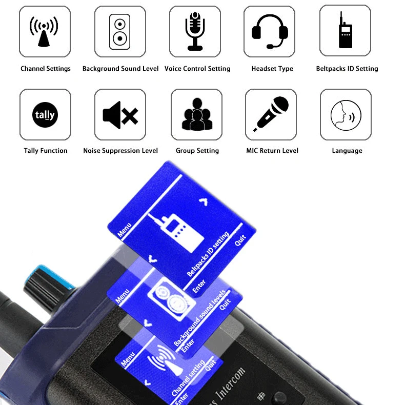 Беспроводная полнодуплексная система связи с внутренней связью NAYA FDI BS350 Walktalk для