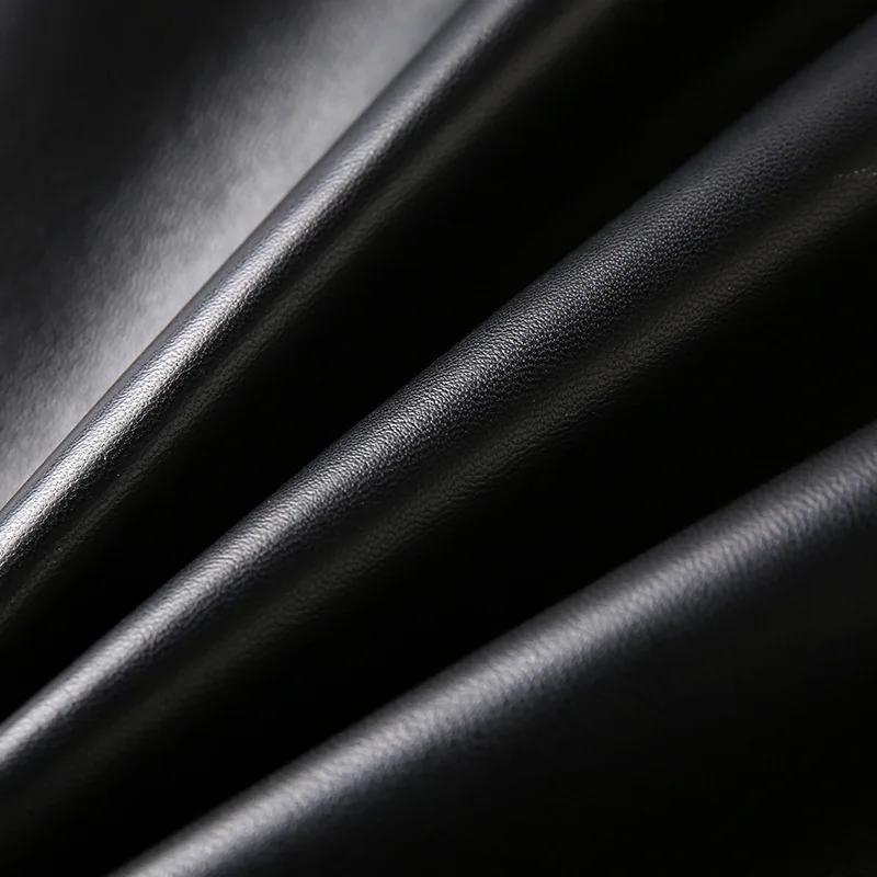 Женская короткая юбка-карандаш из натуральной кожи с завышенной талией | одежда