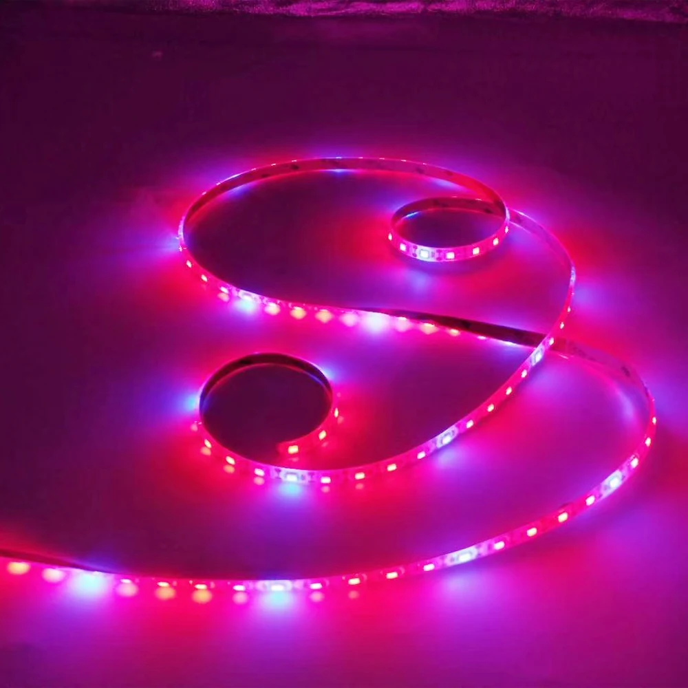 Grow light 5050 60 светодиодов/м 4 красный 1 синий водонепроницаемый светодиодный завод светодиодная лента для освещения растений для внутреннего рассада цветов овощей Фито лампа набор