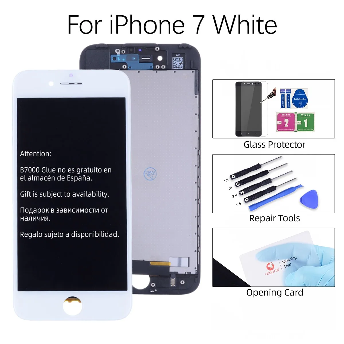 AAA OEM Дисплей для iPhone 7 LCD iPhone 7 Plus в сборе с тачскрином на рамке черный белый - Цвет: White for iPhone 7