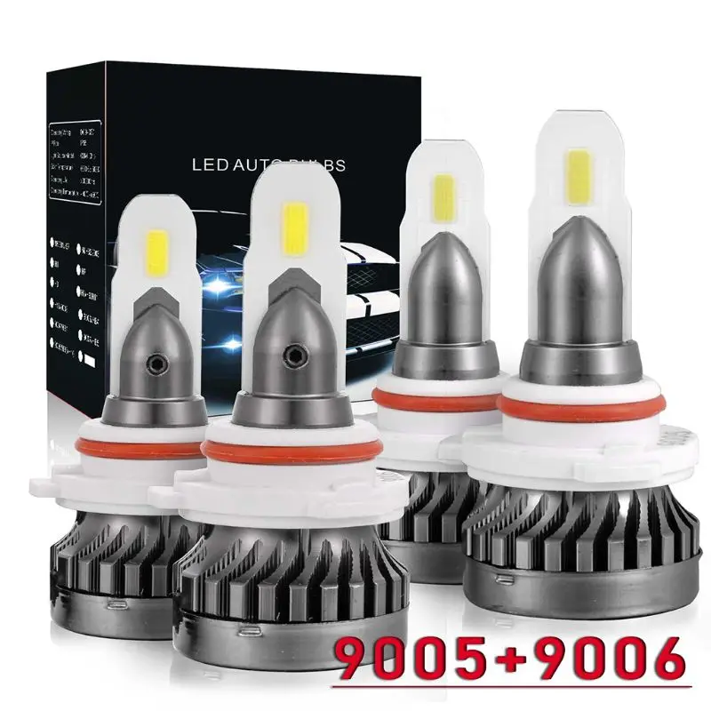 Автомобильные светодиодные фары дальнего/ближнего света комплект 6500K 12000Lm COB