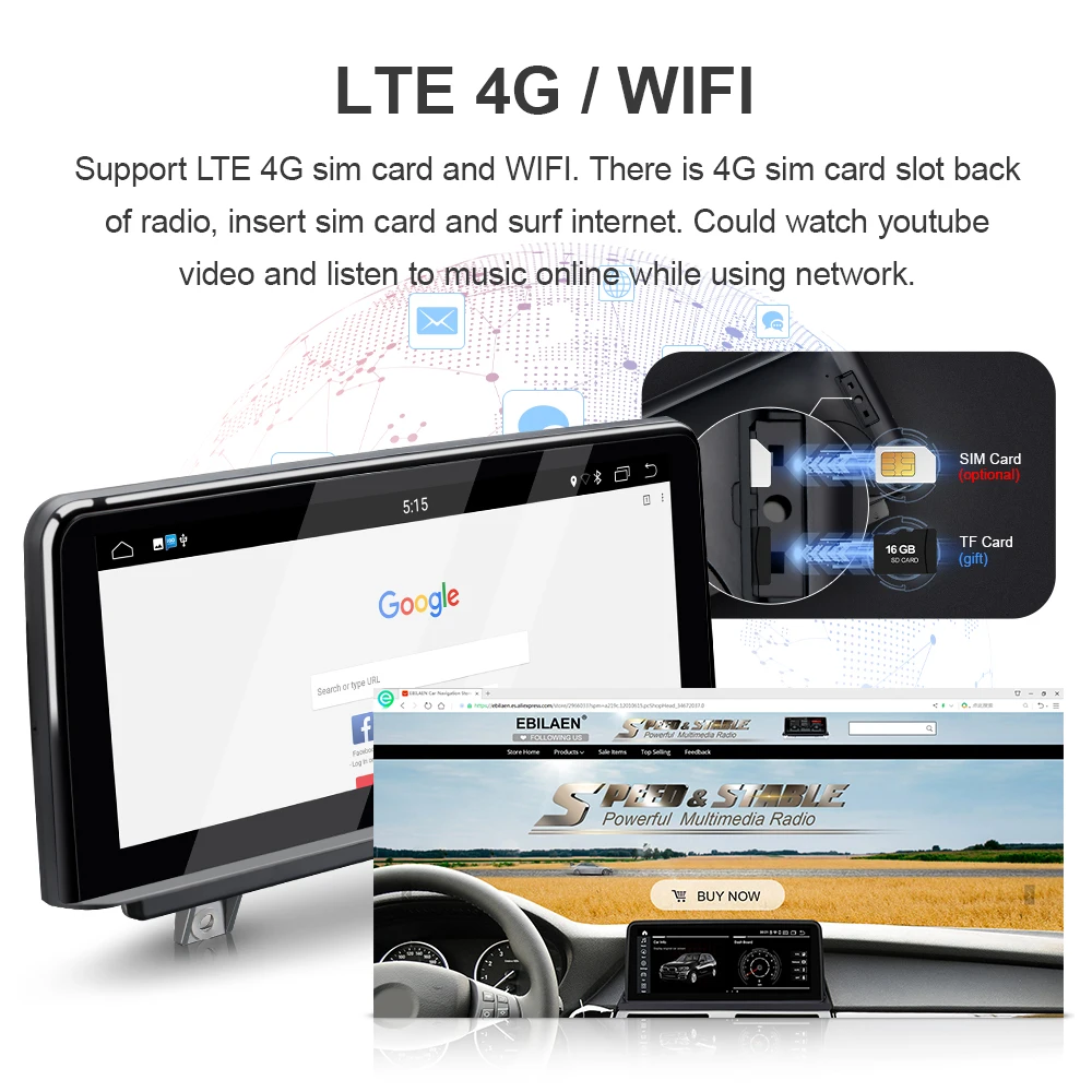 Автомагнитола EBILAEN для BMW мультимедийная стерео система на Android 10 0 с GPS F30 F31 F22 F34 F33