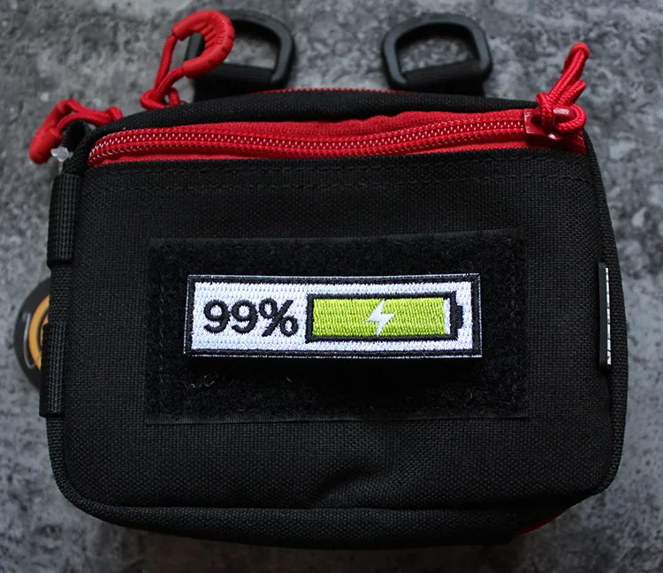 Embroidery 99 Power display вышивка/ПВХ Патчи волшебные наклейки Боевая голова нарукавник заряд 99% патч 1% значок для одежды рюкзак - Цвет: Embroidery 99