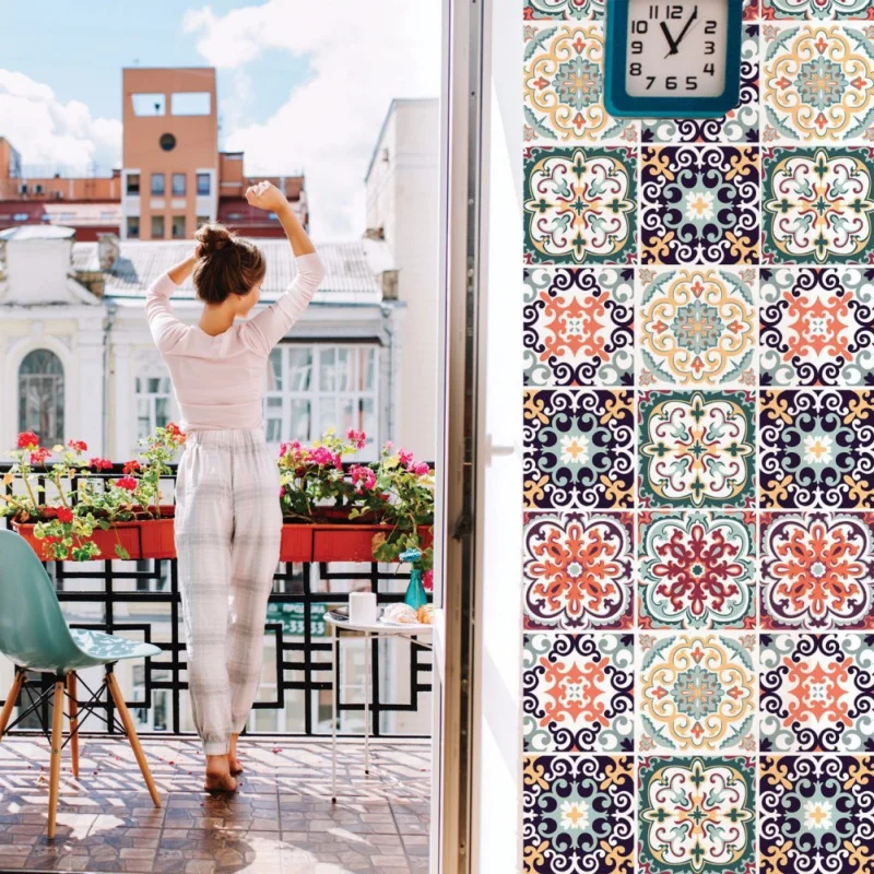 6 шт./компл. декоративные настенные наклейки на плитку самоклеящиеся