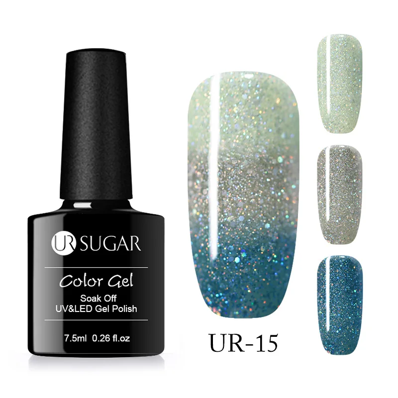 Ur Sugar 7,5 мл матовый термальный Гель-лак для ногтей меняющий температуру гель отмачиваемый УФ-Гель-лак для маникюра гель-арт для ногтей - Цвет: 43