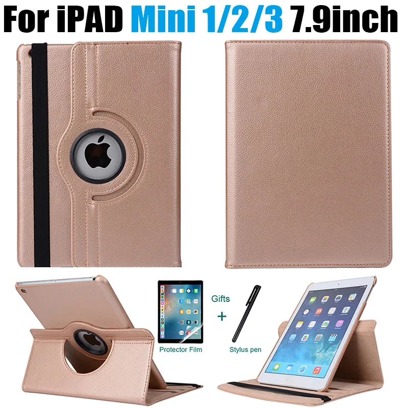360 градусов вращающийся стенд чехол для iPad Mini 1 2 3 из искусственной кожи с окошком