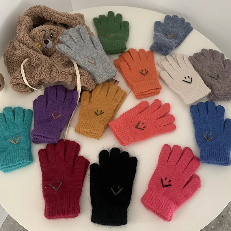 

Rabbit fur solid color couple gloves winter female cute male winter riding warm and cold thickening plus velvet points