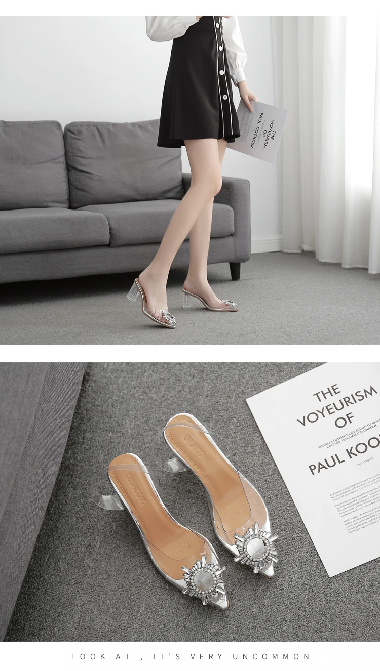 Sexy Ladies Shoes Platform Comfortable Shine Bling Bohemian Sandals for Women Shoes Square High Heels Silver Women Sandals