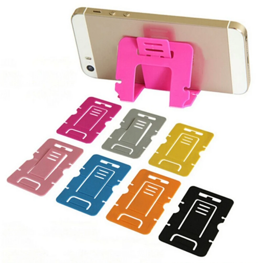 universal 10pc plastic stand card phone holder support for samsung suporte holder stand mount for iphone accessory color random free global shipping
