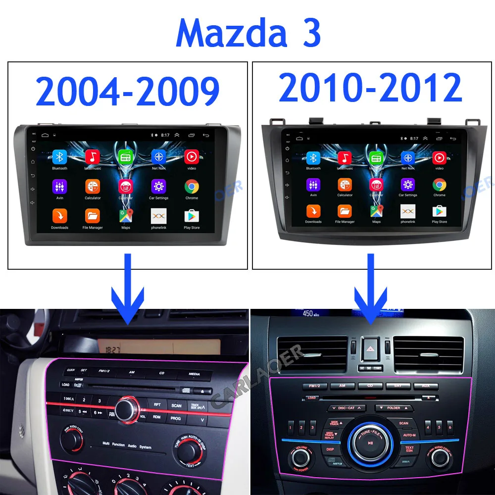 4G+ 32G Android 8,1 Автомагнитола для Mazda 3 2004-2013 maxx axel Wifi авто стерео Автомобильная dvd-навигационная система стерео Мультимедийный Плеер