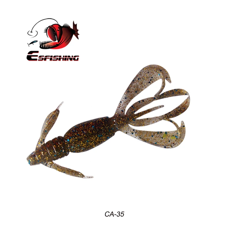 Рыболовные приманки Esfishing, мягкие большие силиконовые приманки Pesca Crazy Flapper, 11 см, 11,5 г, 5 шт., воблеры для ловли карпа для рыбалки - Цвет: CA35