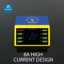 MECHANIC iCharge QC 3.0 USB Charging Station Hub Support Fast Charger LCD Display Wireless Charging Hub For iPhone Android Phone