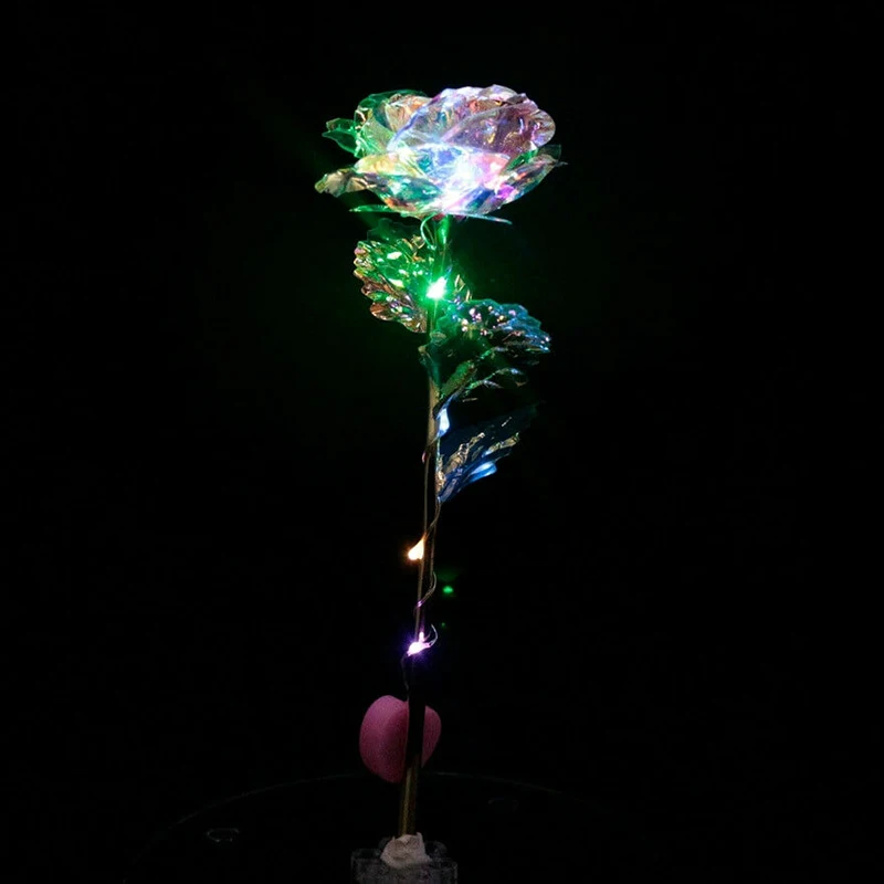 

HOT 2 Sets LED Light Crystal Rose Flower Kit for Anniversary Valentine's Day NDS