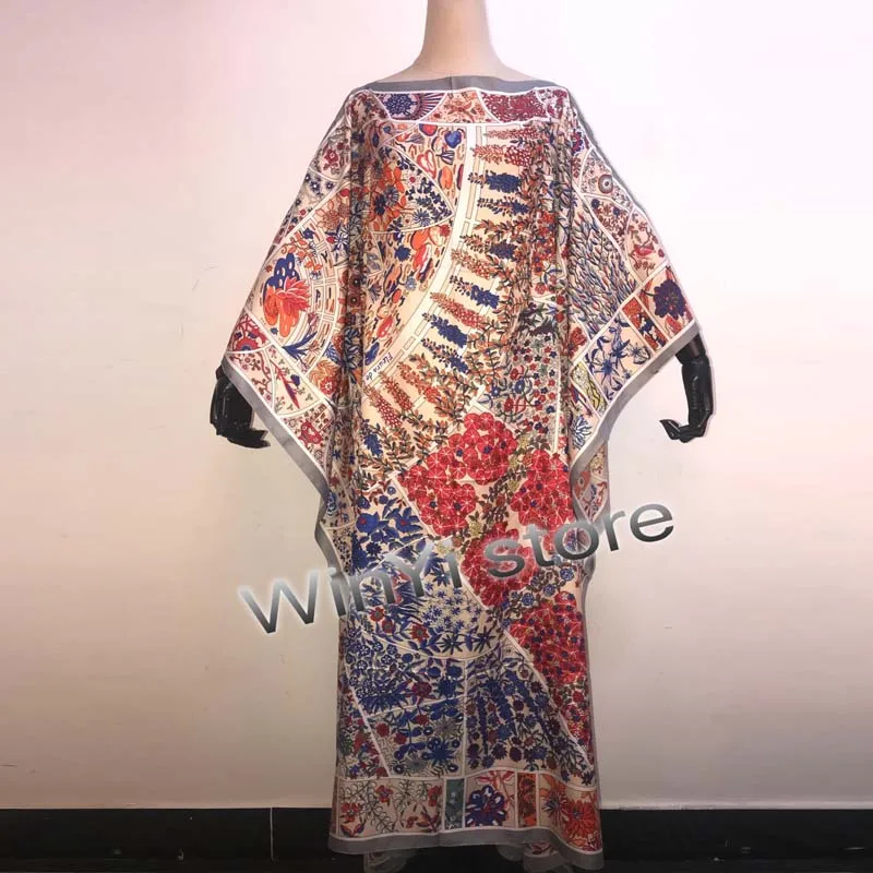 Платье-макси с цветочным принтом и длинным рукавом в стиле бохо | Женская одежда