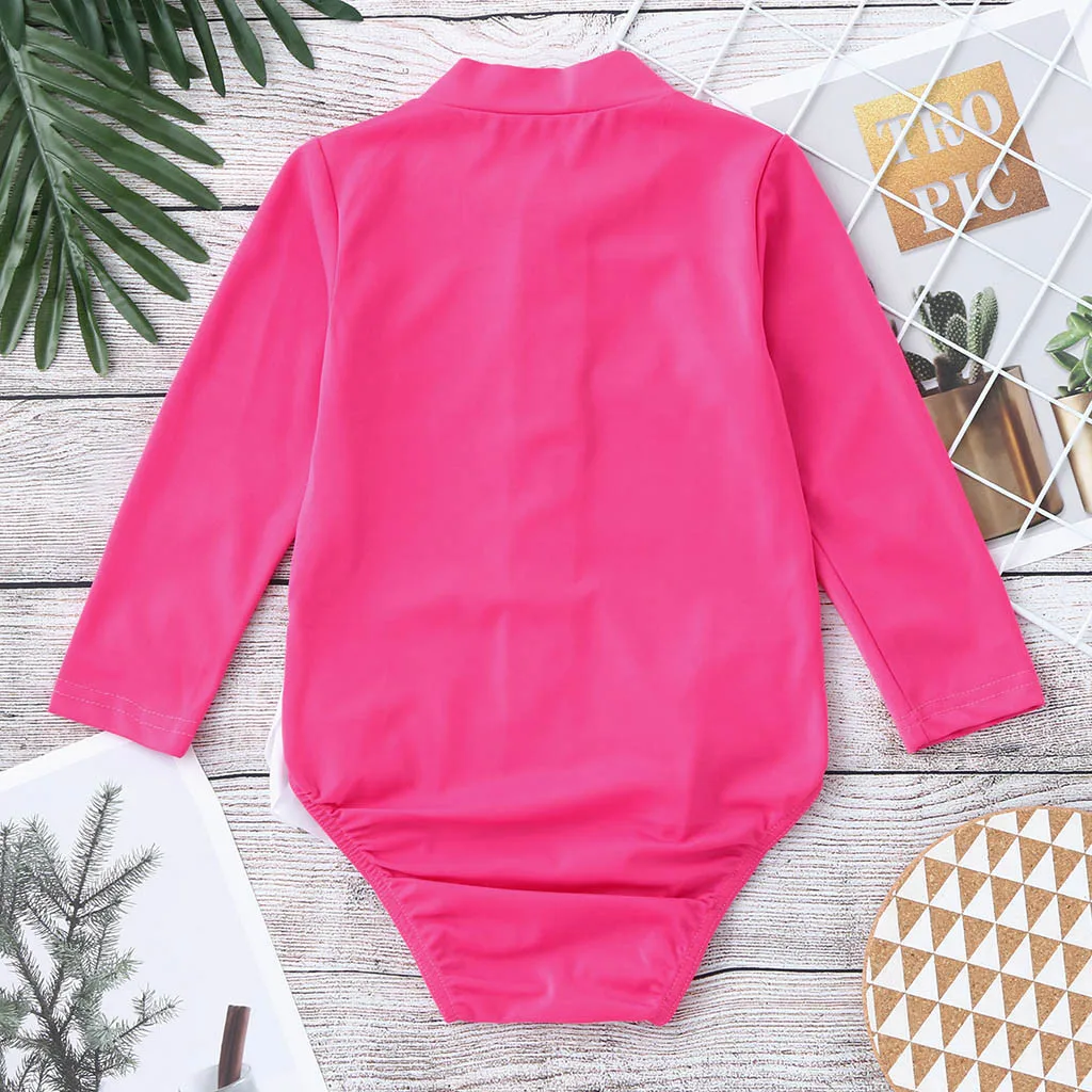 TELOTUNY 2020 детская одежда для девочек с оборками мультфильм Rashguard купальный костюм