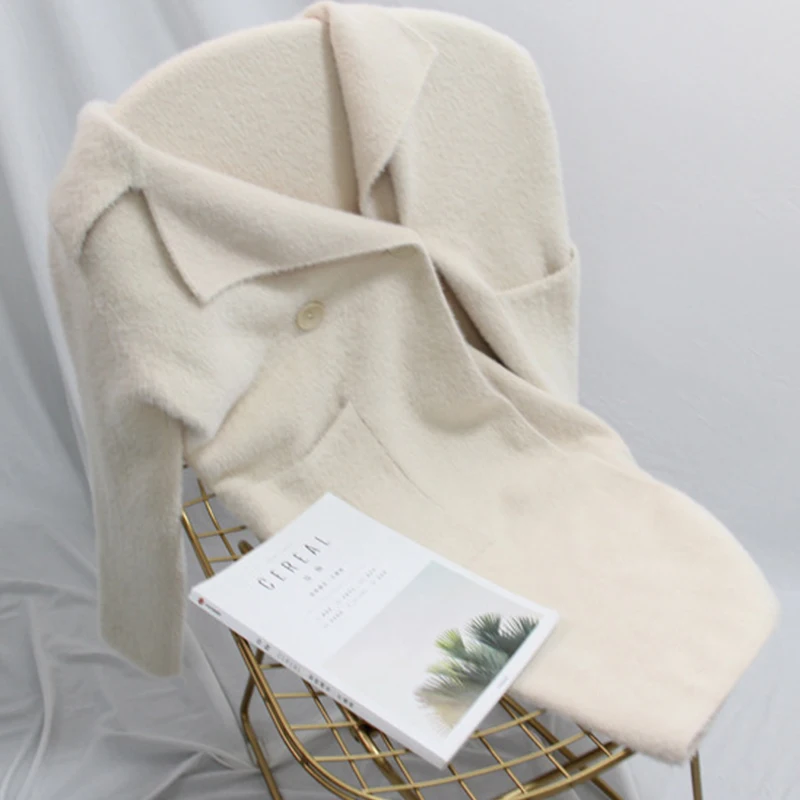 2019 осень зима женский модный Свободный Повседневный большой Тренч бежевый