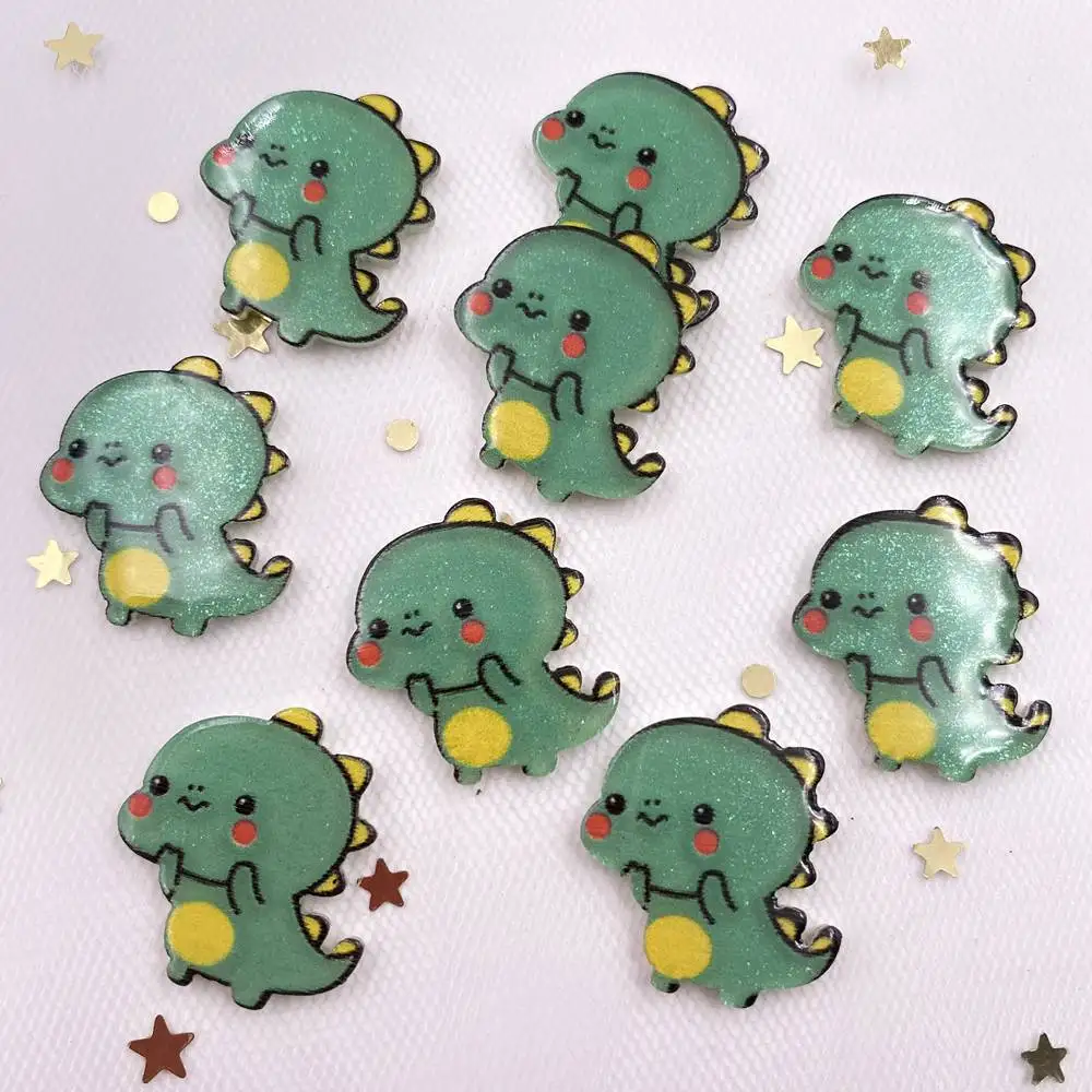 Акриловый лист с плоской спинкой цветной милый динозавр миниатюрный узор