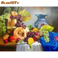 ruopoty colorful fruit landscape painting by numbers kits for adults unique diy gift handpainted 60x75cm wall art photo