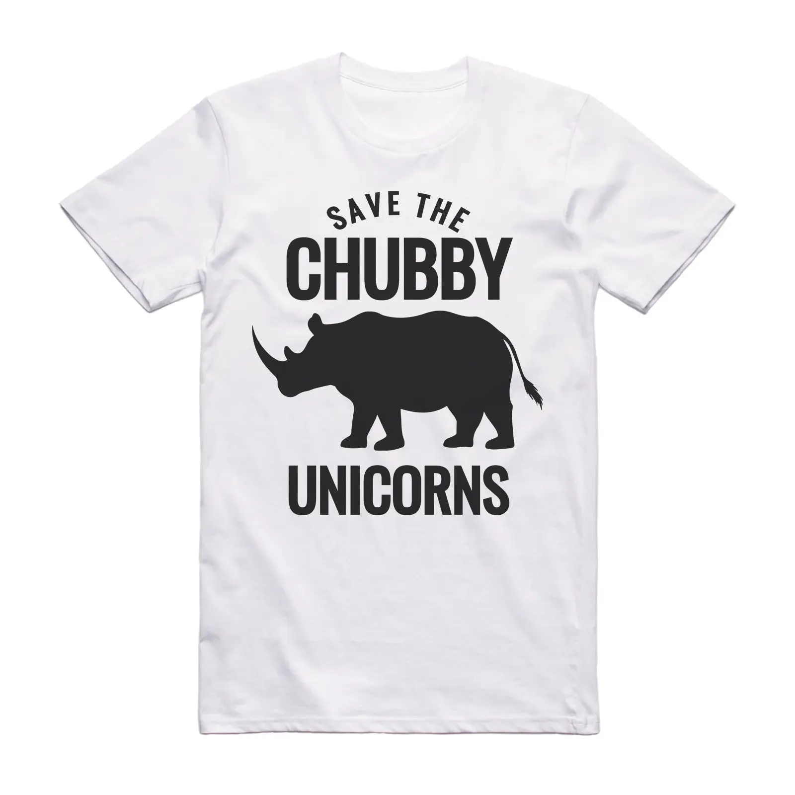 Футболка Save The Chubby Unicorn Rhino забавная хипстерская безрукавка с животными белая