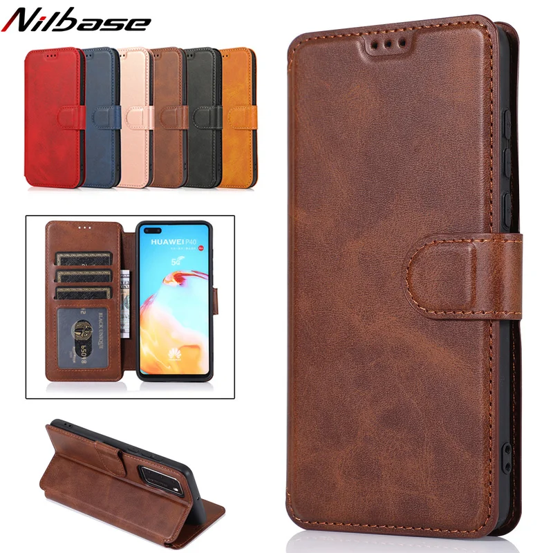 

Leather Wallet Case For Huawei P40 Pro P30 P20 Lite P Smart 2020 Y5 Y6 Y7 Y9 2019 Honor V30 20 10Lite Magnetic Flip Holder Cover
