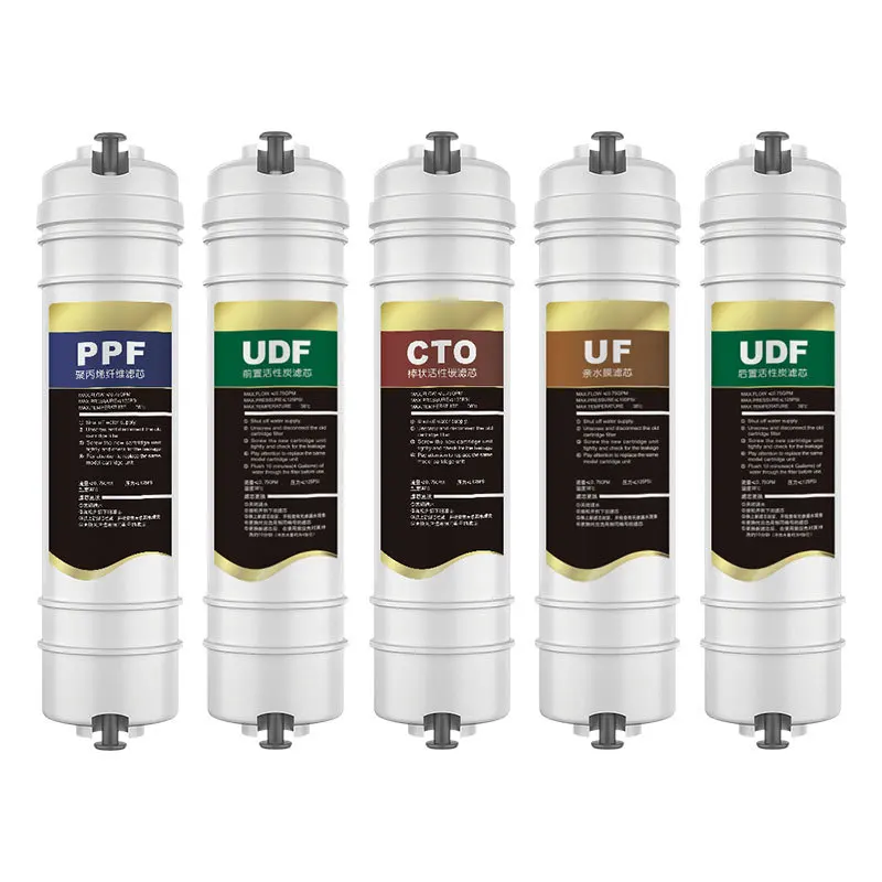 

10inch 1Set 5 Stage Water Filters PPF UDF CTO UF UDF Water Filter Cartridge For Kitchen Home Water Purifier Accessories